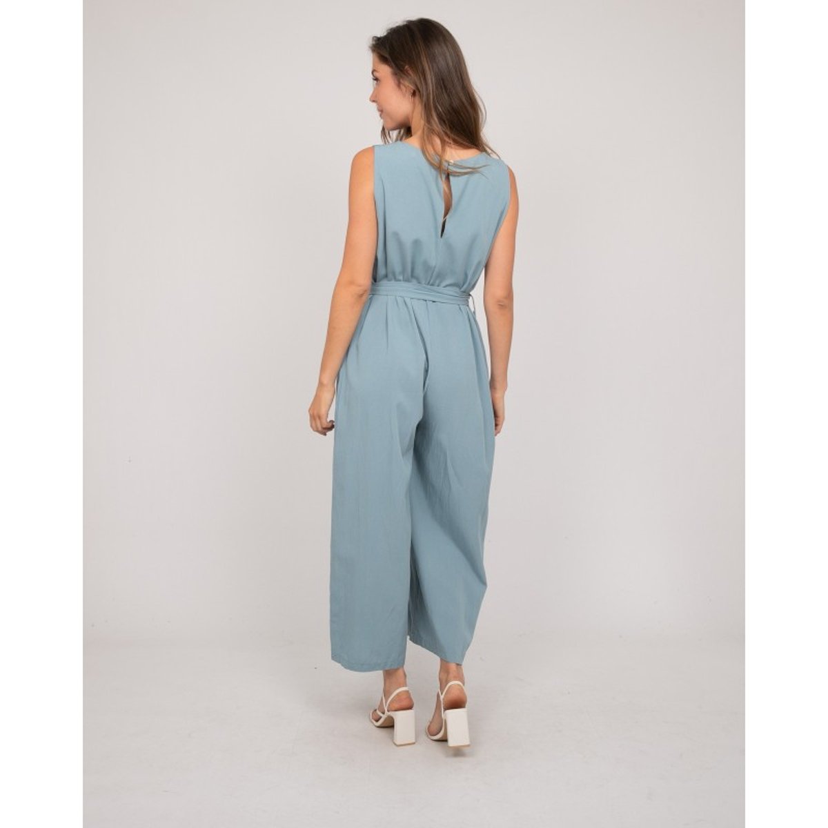 Combinaison Pantalon Sans Manches Rayures Emerance bleu, DONA LISA