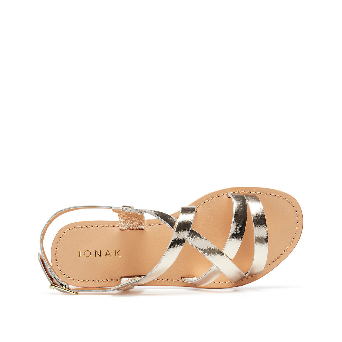 Leren sandalen Wischia platina, JONAK