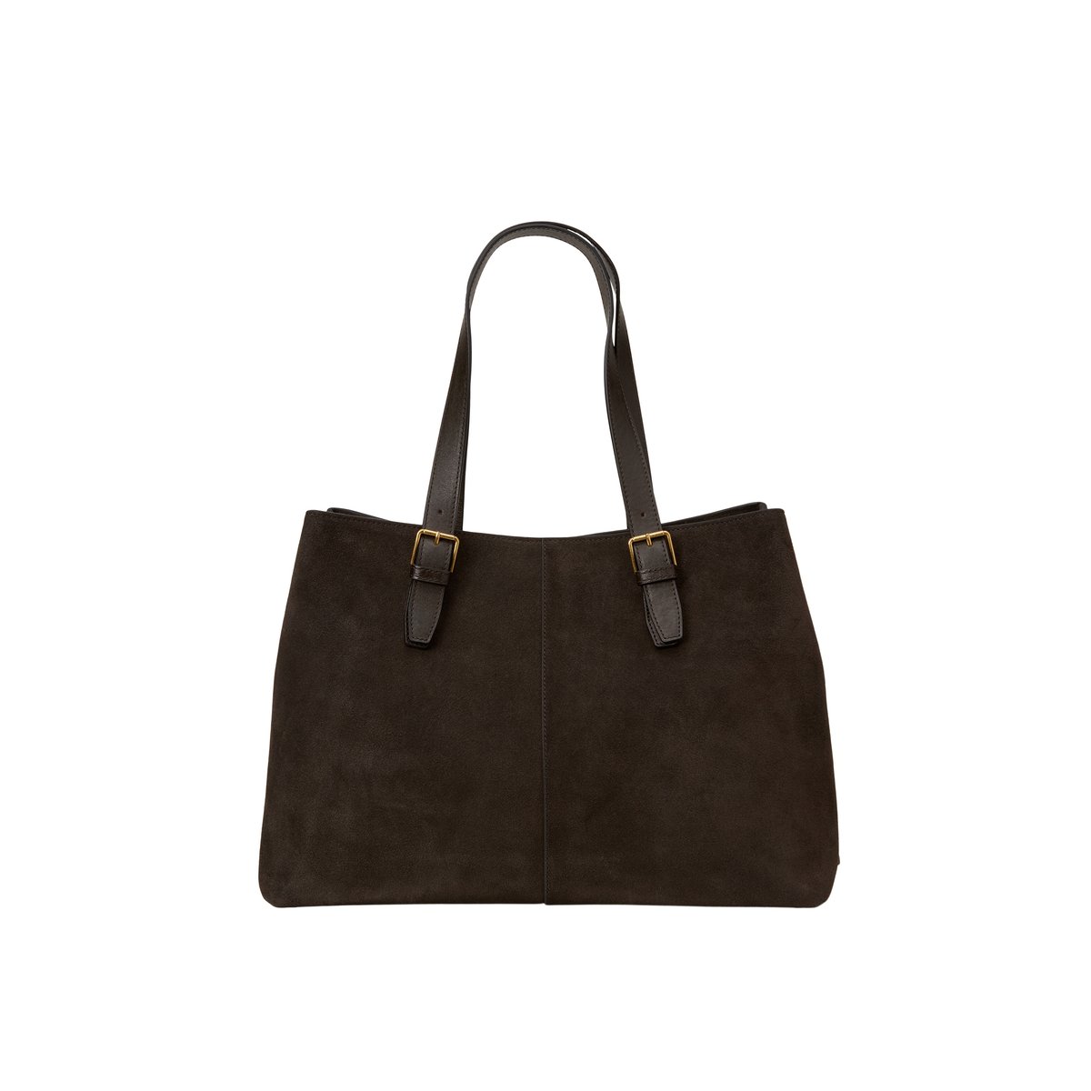 Sac cabas modèle Phillis en cuir de vachette velours souple marron, MARC O'POLO