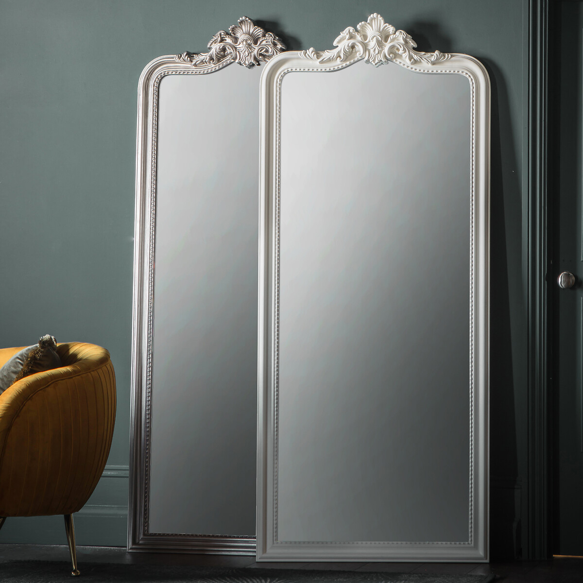 80x190cm Cowan Classic Leaner Mirror silver-coloured, ÉDITÉ