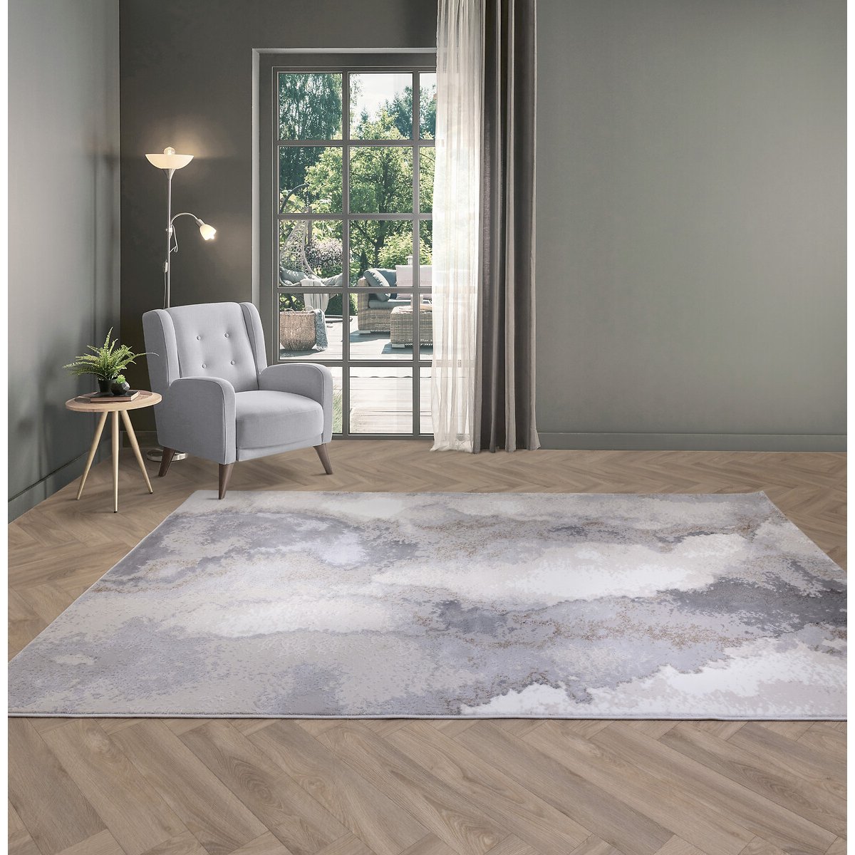 Soft Haze Lustre Rug grey, SO'HOME