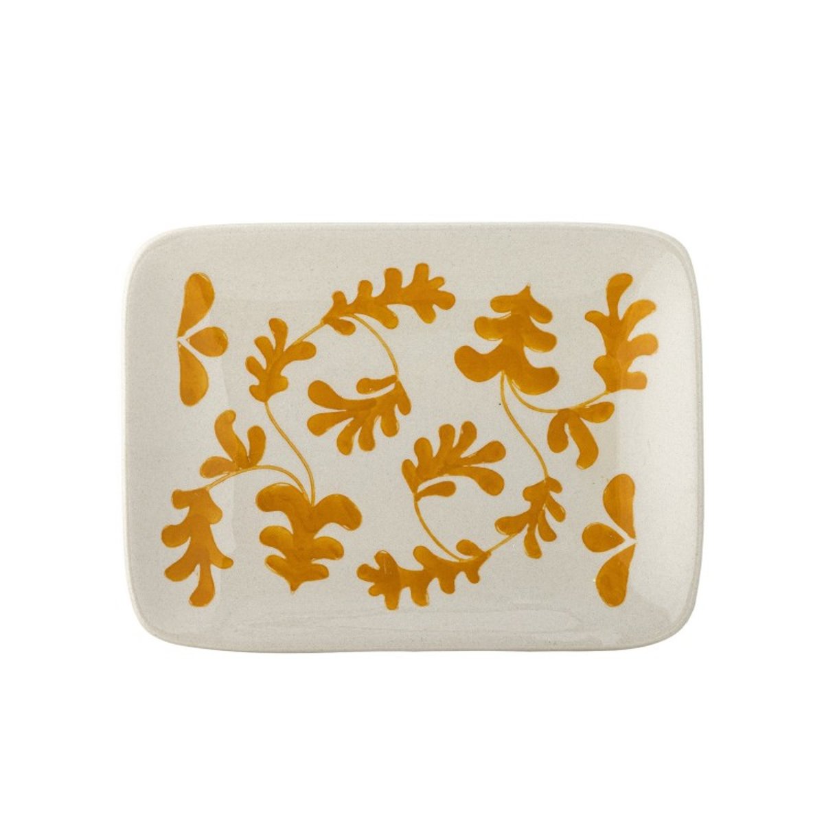 Assiette grès floral Fauni jaune, BLOOMINGVILLE