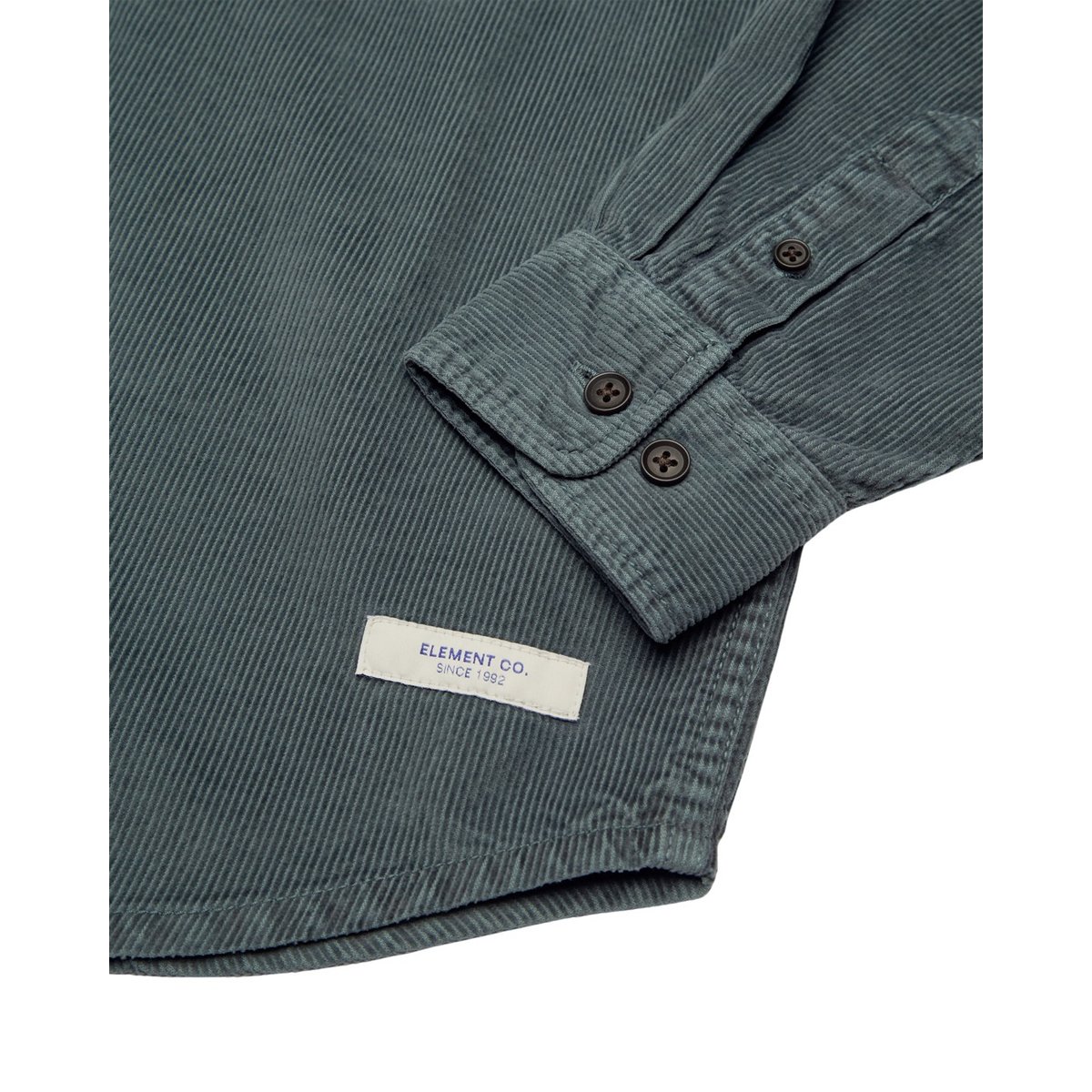 Chemise manches longues en velours côtelé BUTTON DOWN REGULAR gris dark slate, ELEMENT