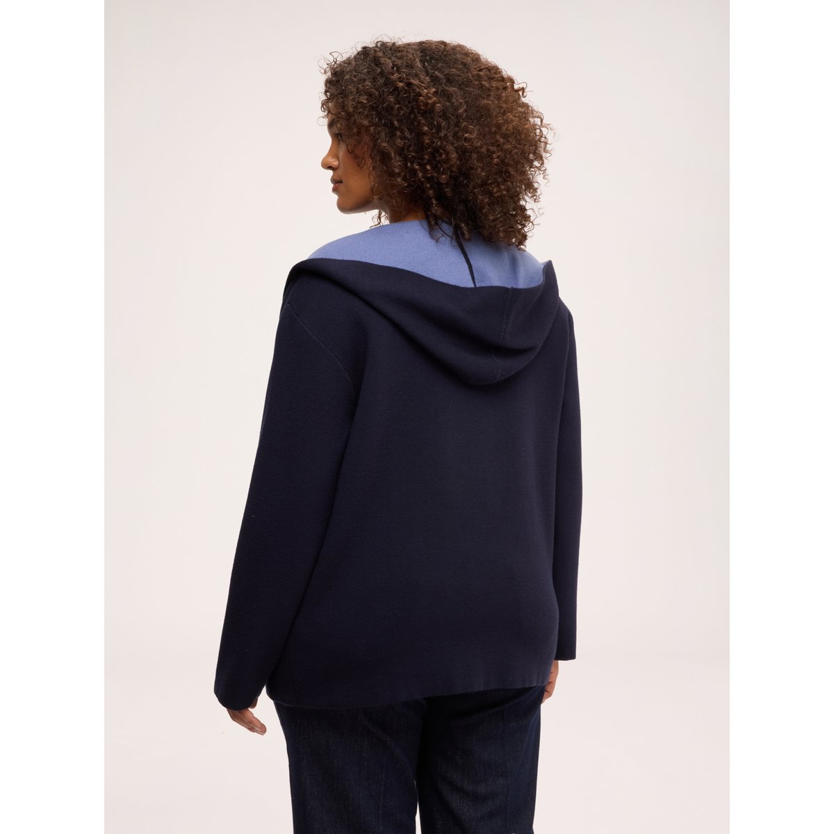 Manteau bicolore bleu, FIORELLA RUBINO