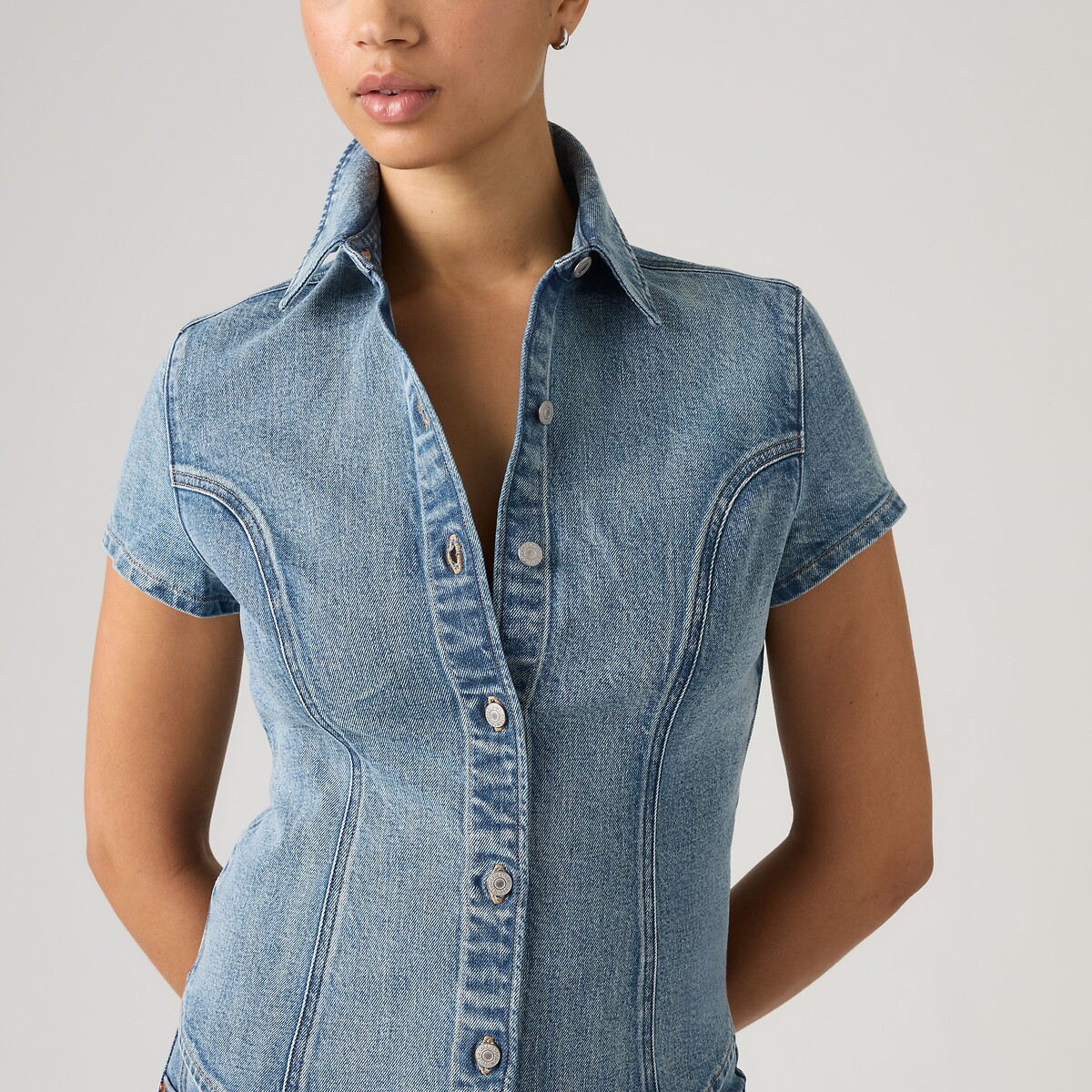 Chemisier manches courtes en denim denim, LEVI'S