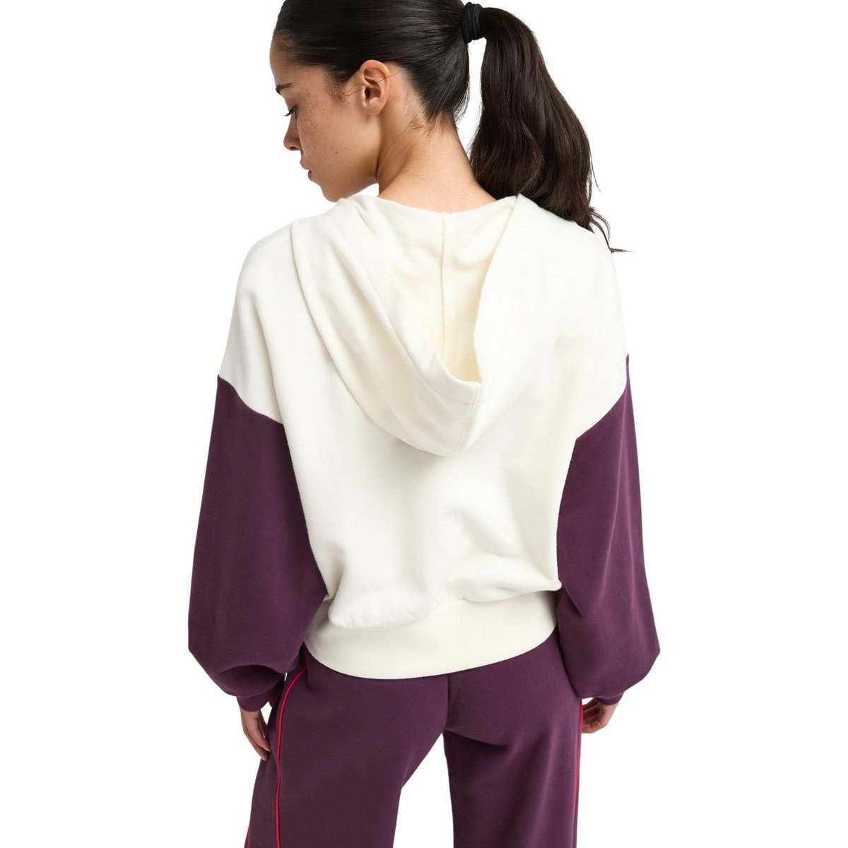 Sweat capuche zippé de sport ESS ENERGY ELEVATED. blanc whisper white, ROXY