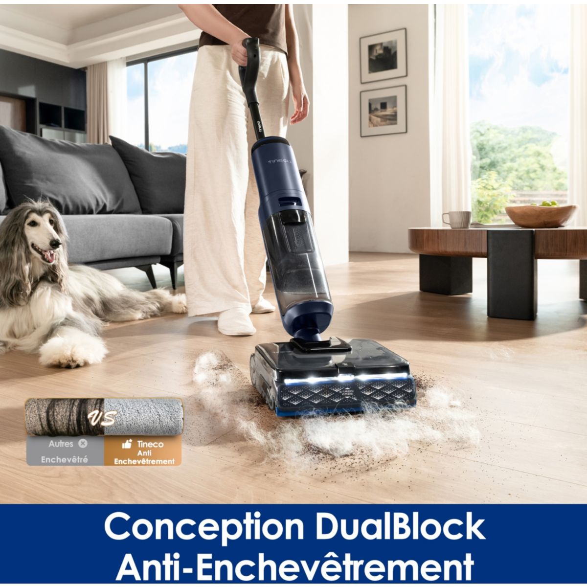 Aspirateur laveur Floor One S7 Max Pro Bleu couleur unique, TINECO