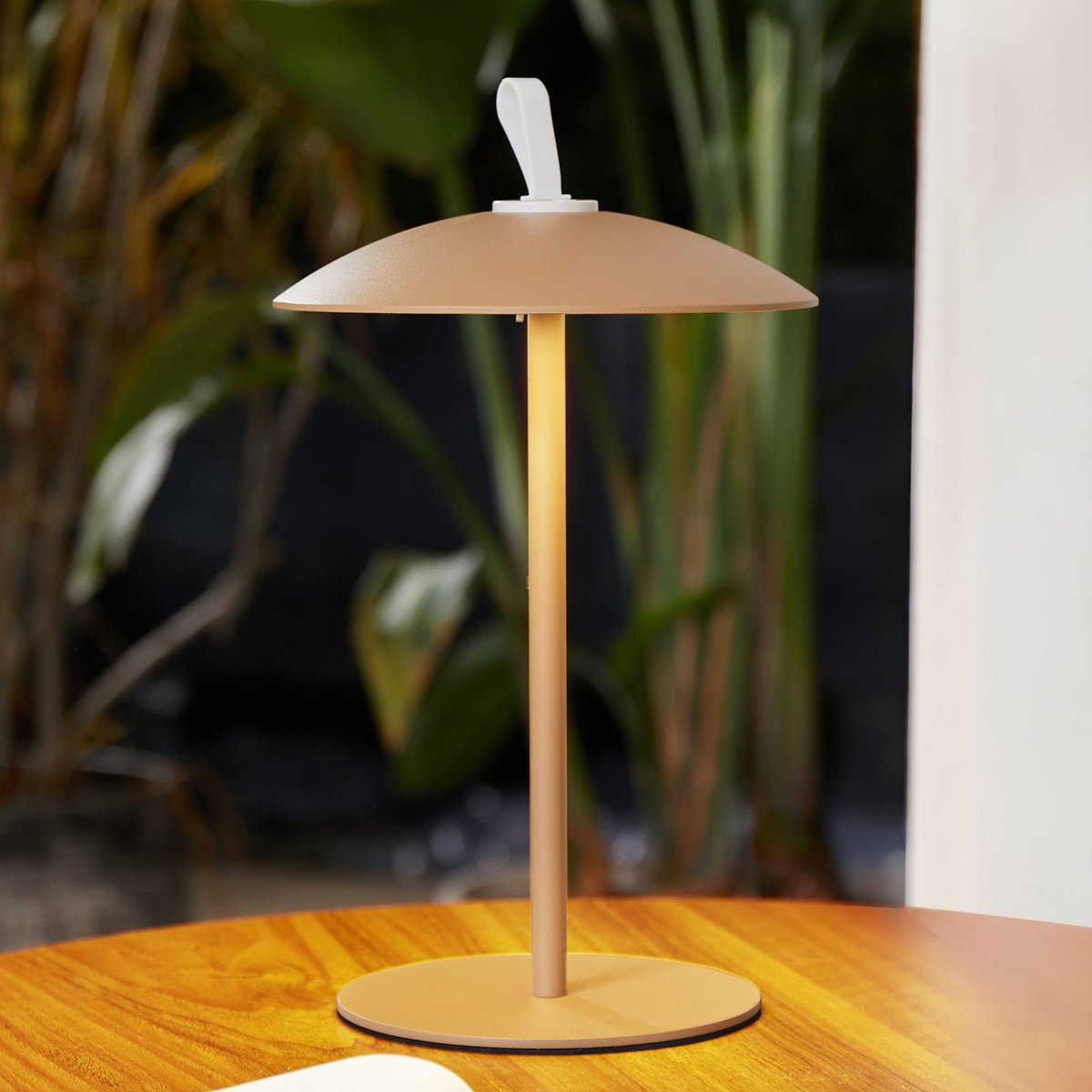 Luminaire de terrasse en métal moderneLED brun café, blanc, LINDBY
