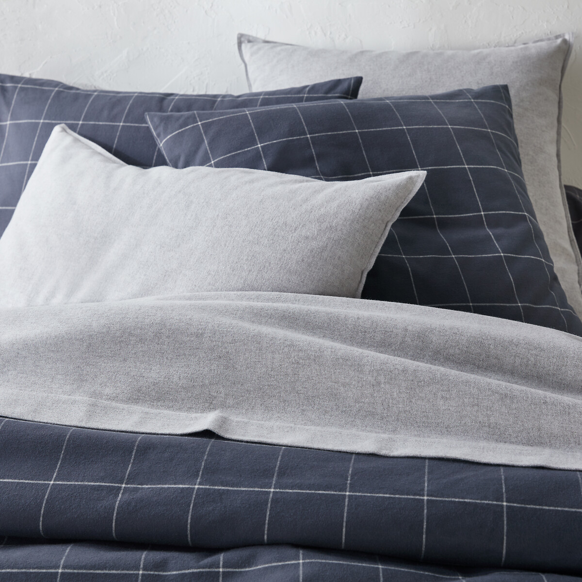 Drap plat flanelle, Charlie bleu ardoise, LA REDOUTE INTERIEURS