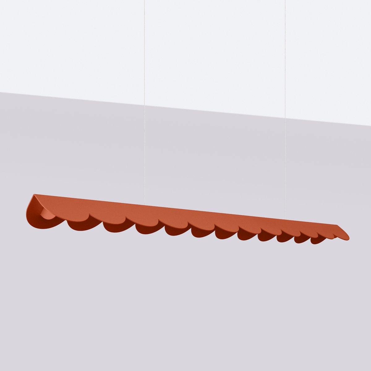 Suspension Aluminium Ocre Rouge LED 1 Biscuit ocre rouge, EDEN