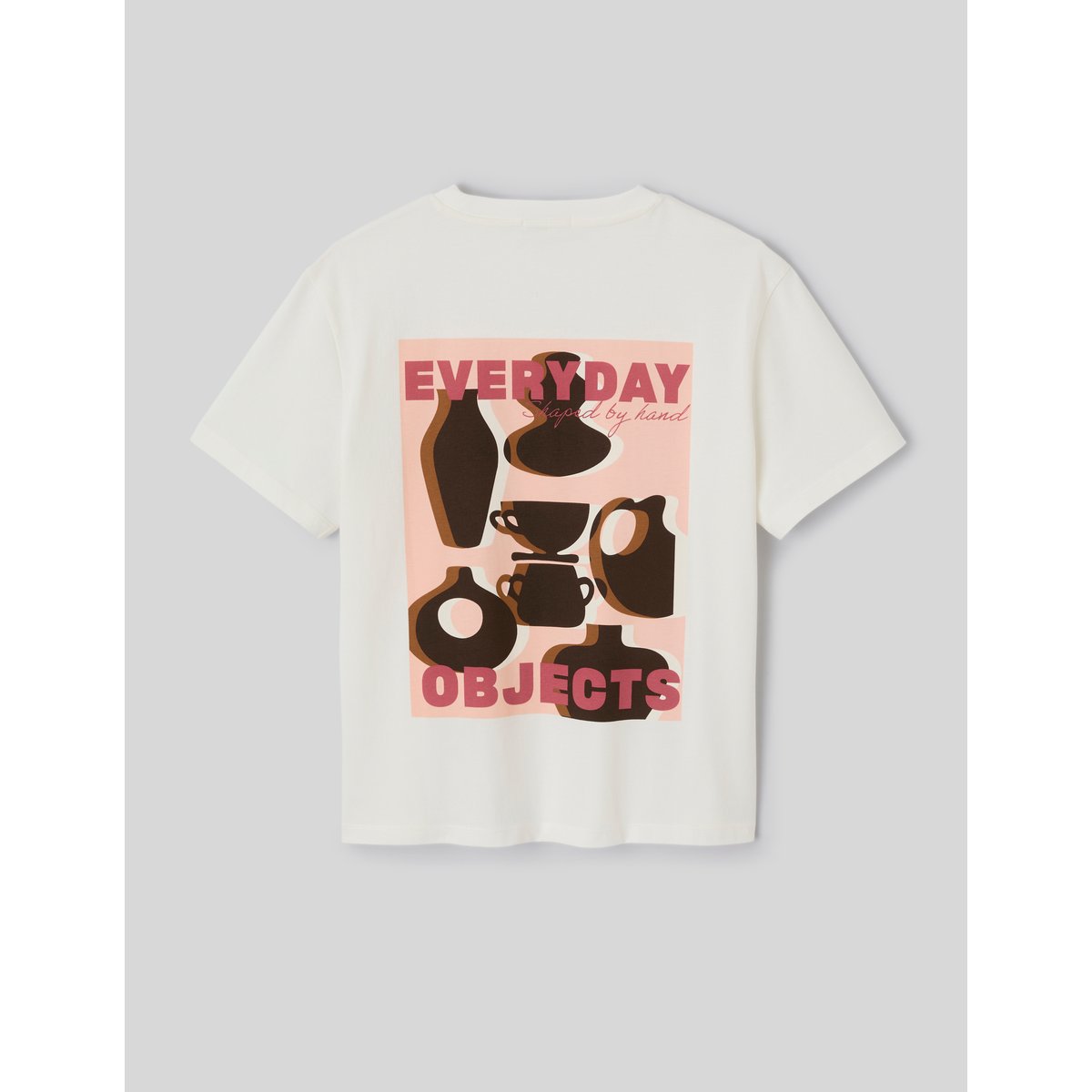 T-shirt imprimé devant / dos blanc écru, BZB