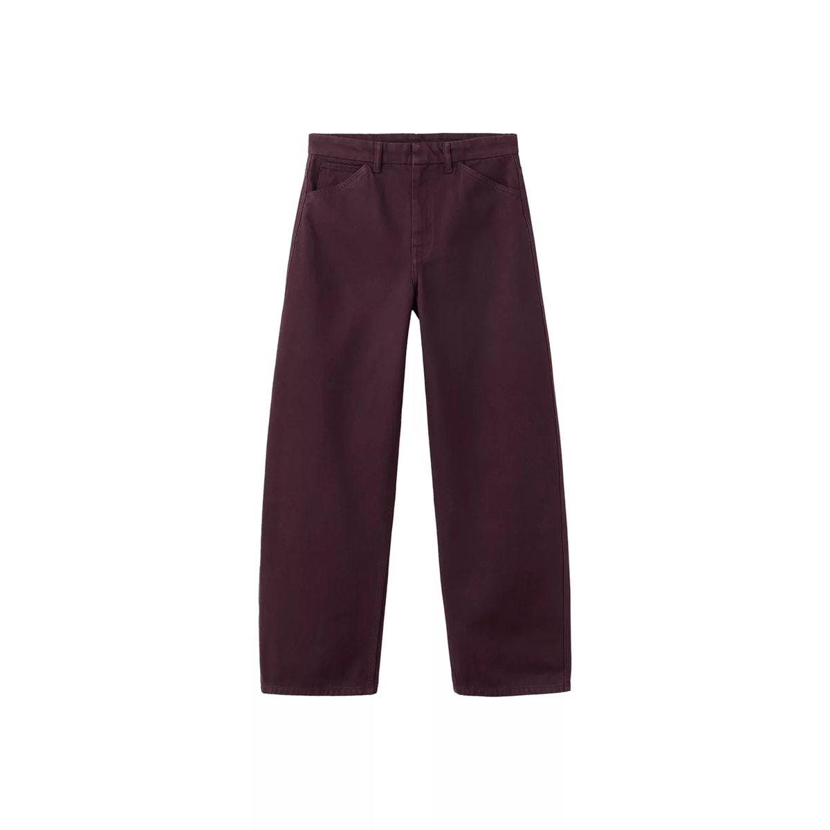 Jean balloon taille normale lie de vin, MANGO