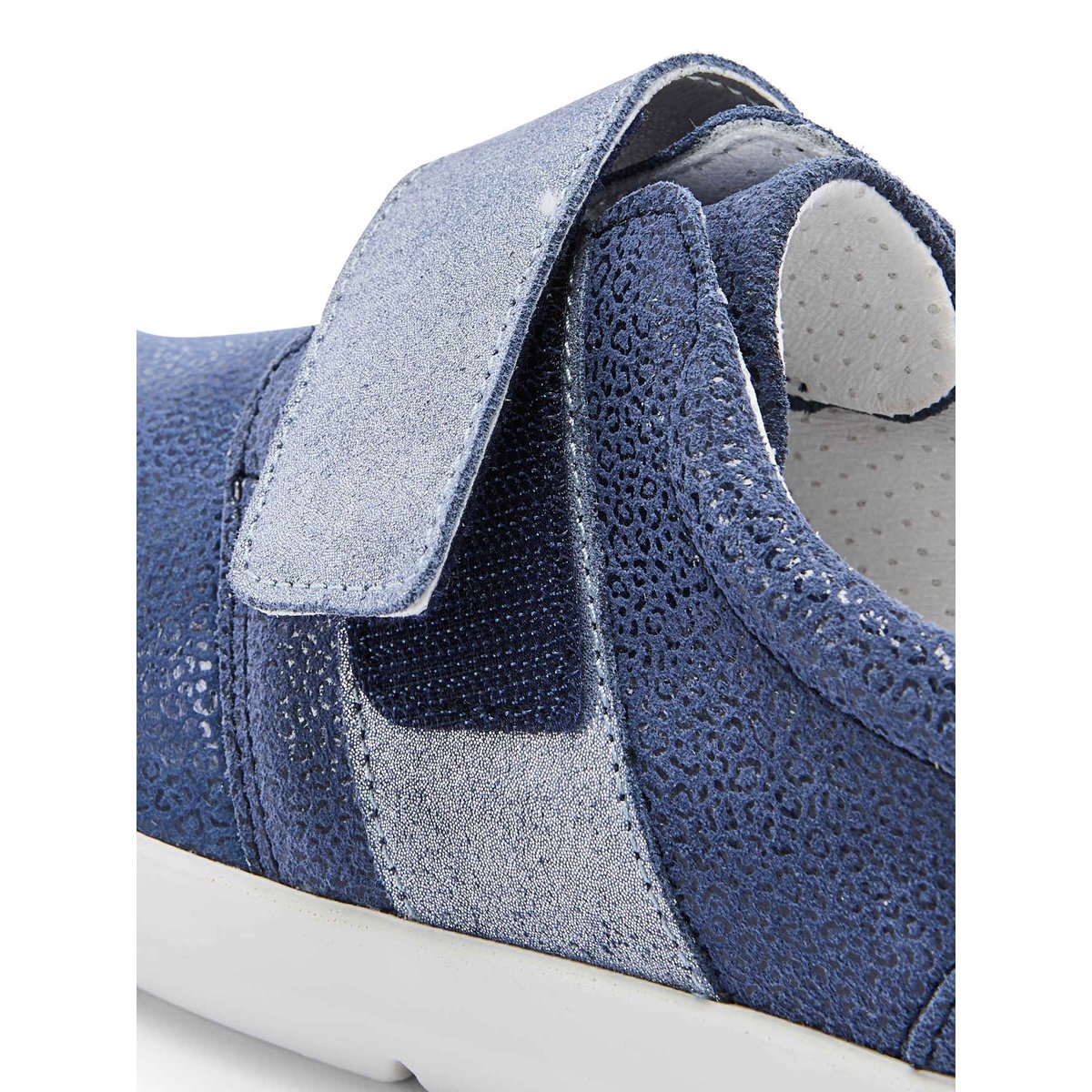 Derbies femme à scratch bleu, PEDICONFORT