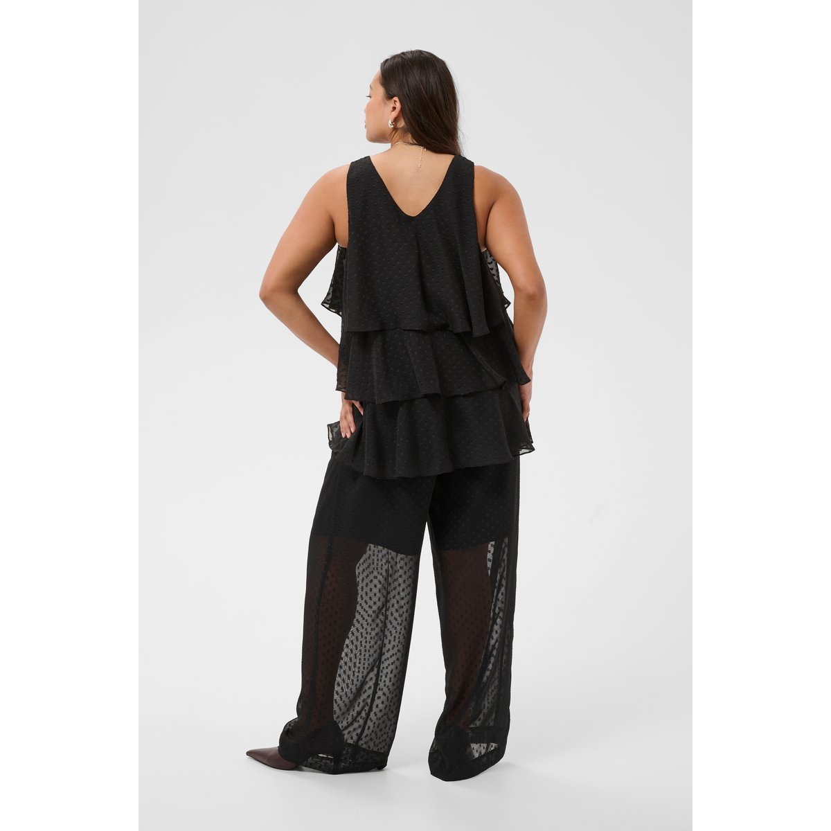 Pantalon casual noir, KAFFE CURVE