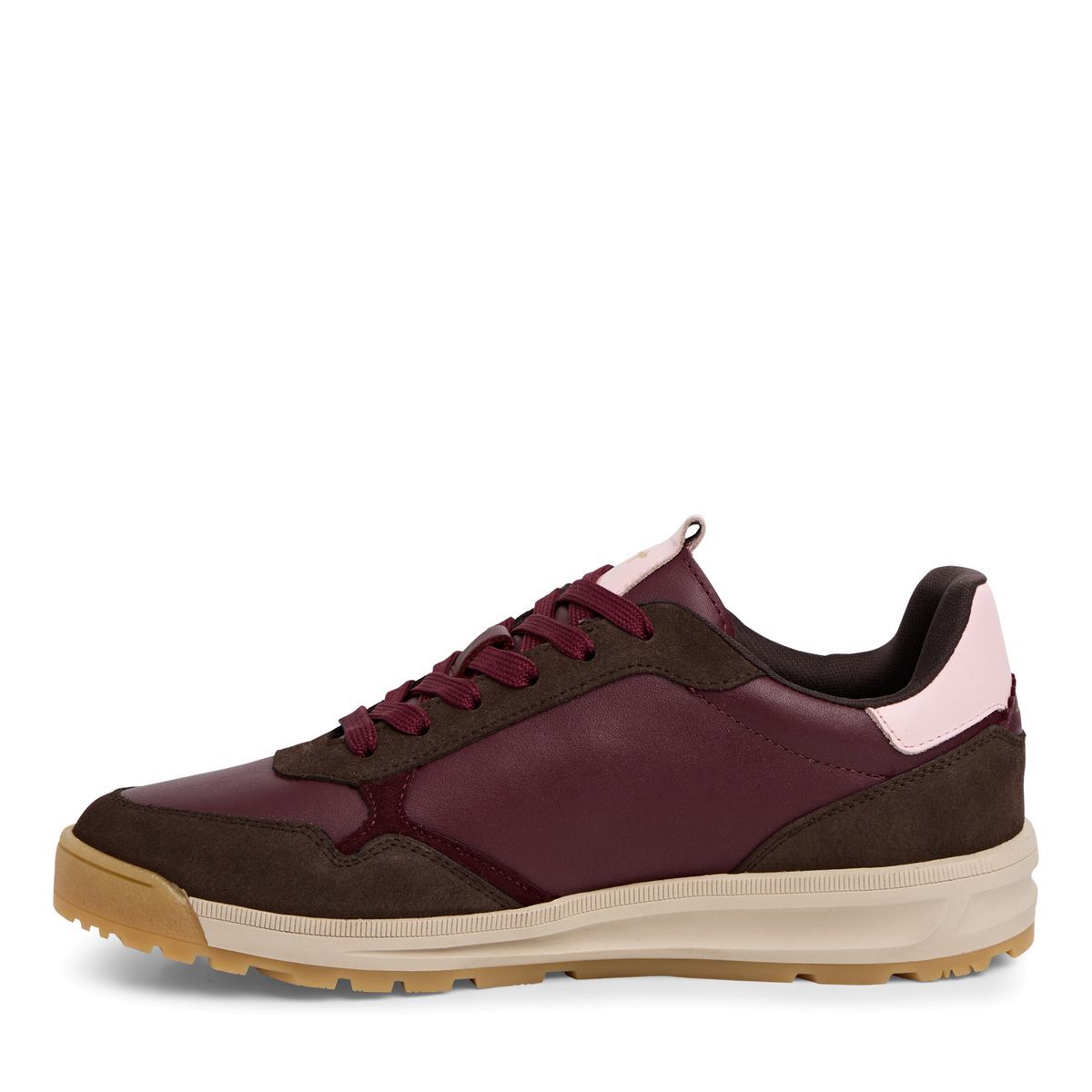 Basket en cuir rouge flamme, TAMARIS