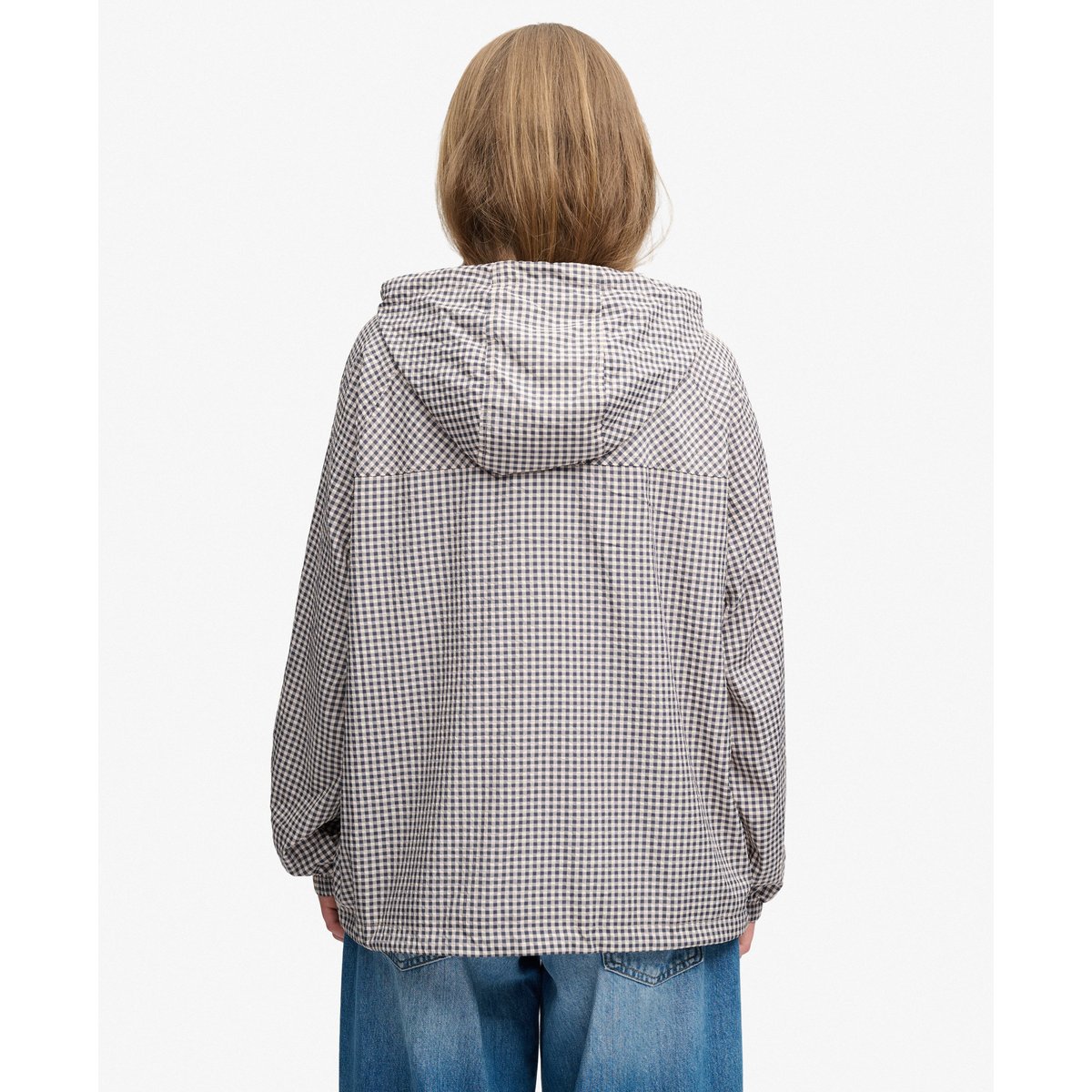 Coupe-vent Raglan à Carreaux Coupe Décontractée bleu marine/ écru à carreaux, SUPERDRY