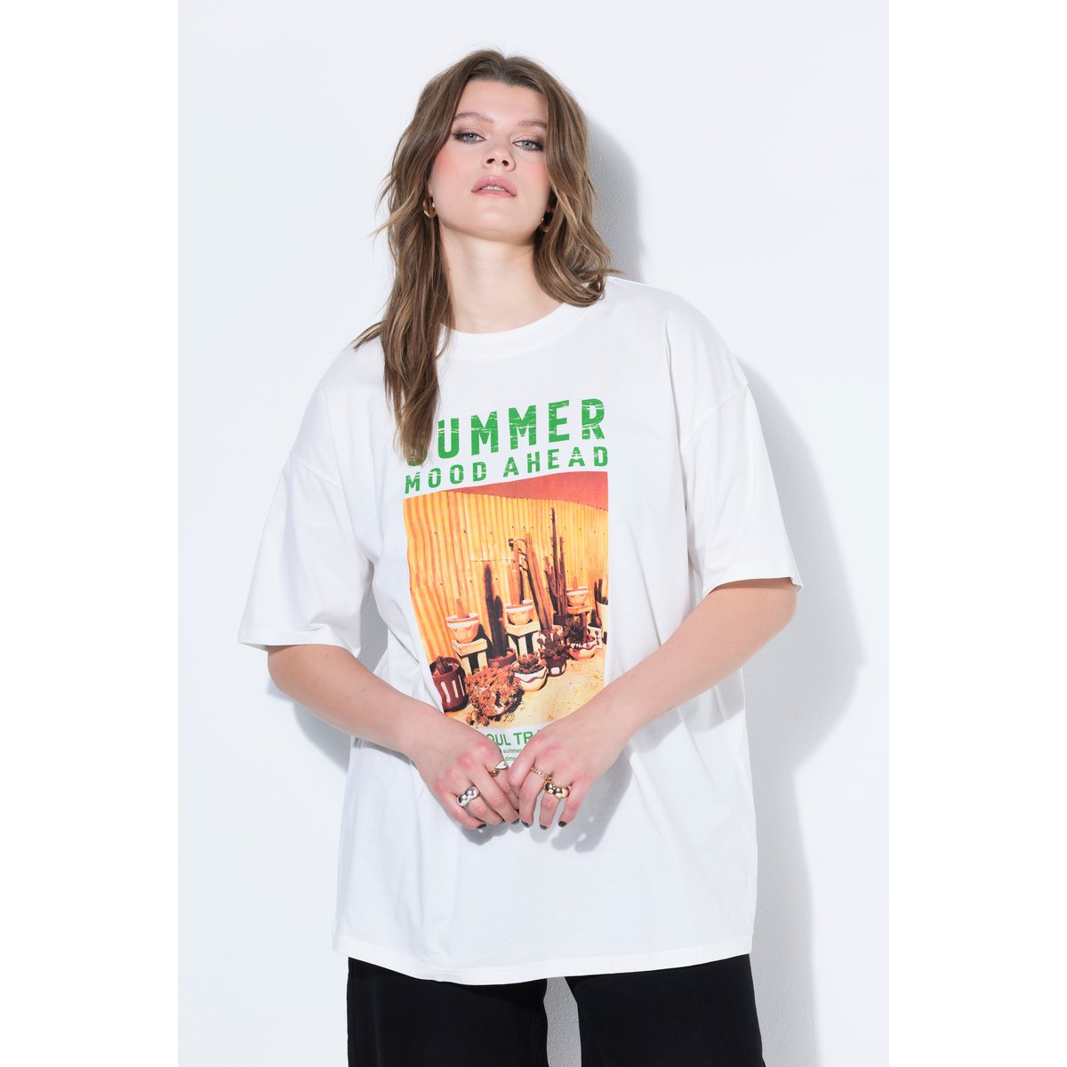T-shirt oversize, imprimé XXL blanc cassé, STUDIO UNTOLD