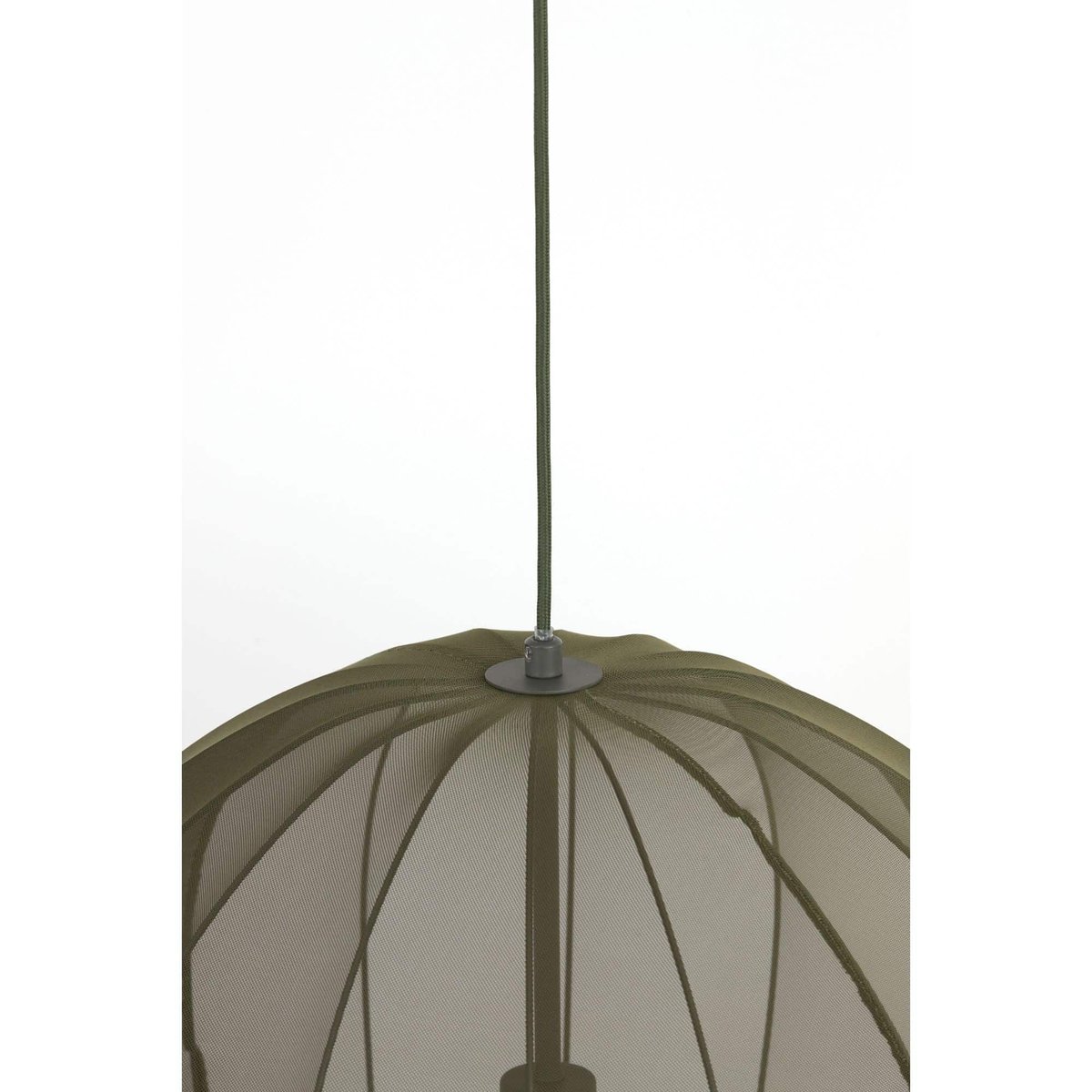 Lampe Suspendue Textiles PLUMERIA vert mousse, LIGHT & LIVING