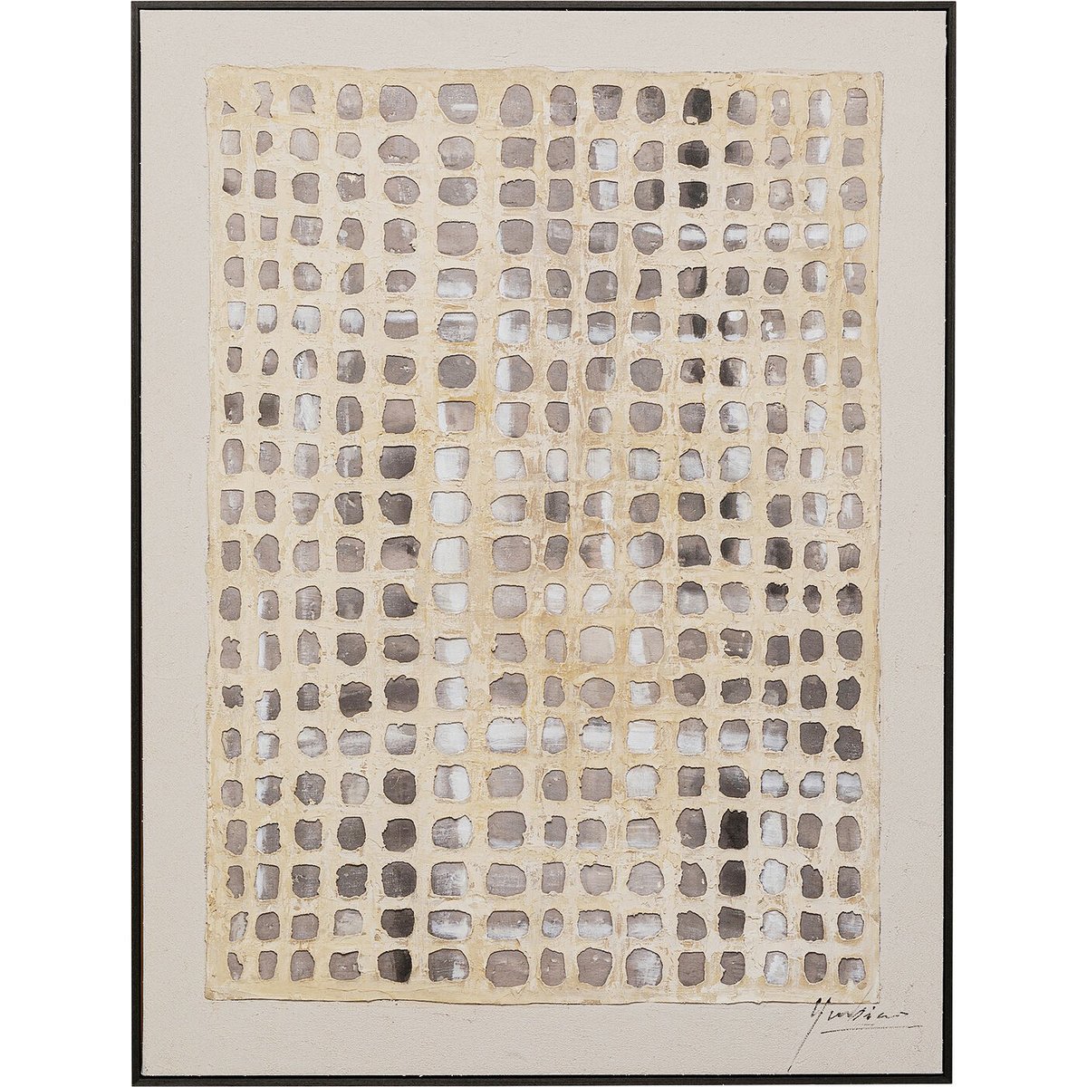 Tableau imitation écailles en coton, GLITTER CURTAIN beige, KARE DESIGN
