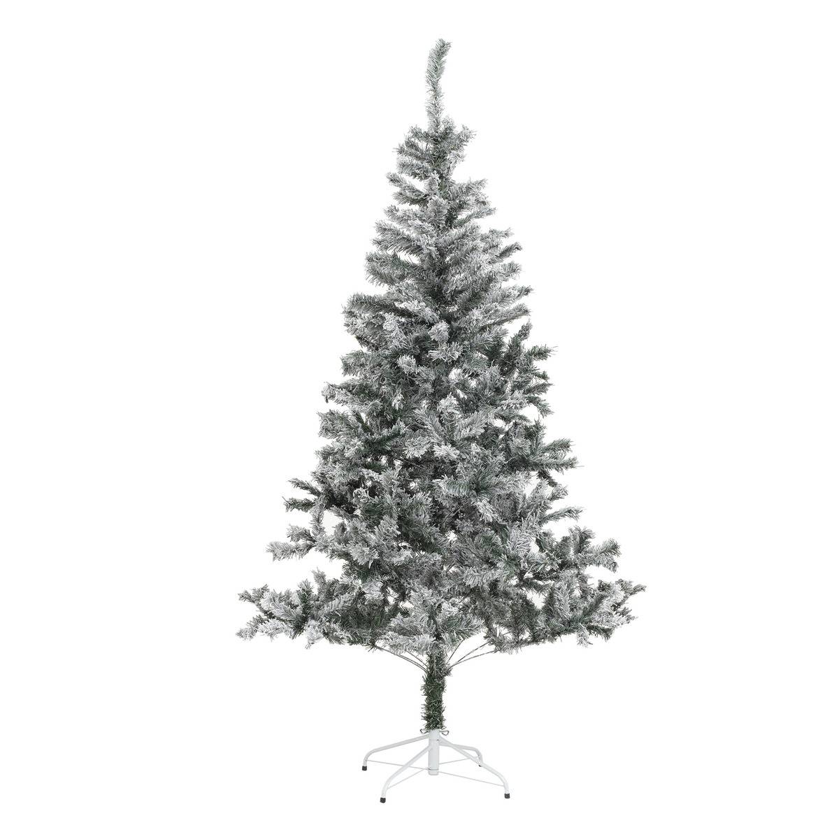 Sapin floqué 180 cm blanc, FEERIC LIGHTS & CHRISTMAS