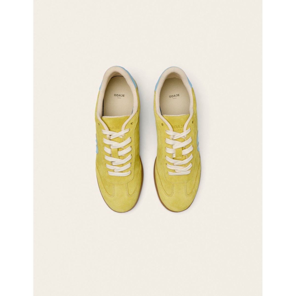 Baskets basses LUCIA citron ciel, ODAJE