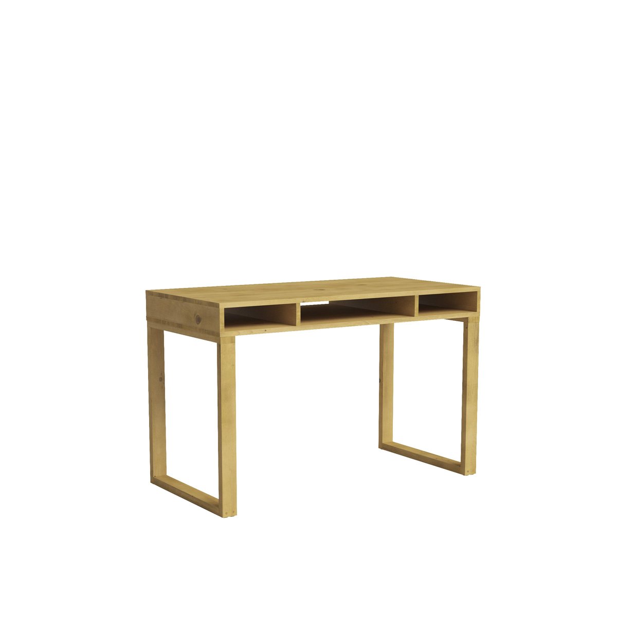 Bureau en sapin massif marron clair - NORA olivier, HANNUN
