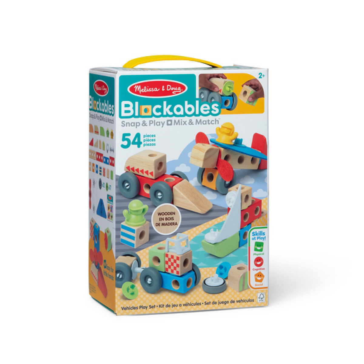 Les vehicules - 54 pieces - blockables couleur unique, SPINMASTER