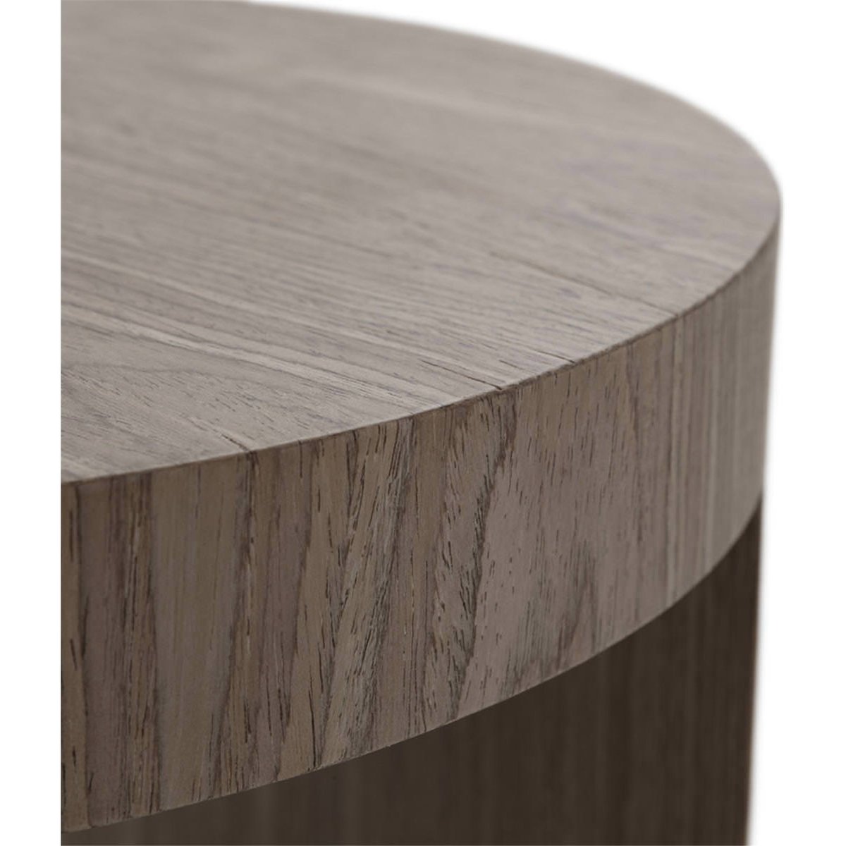 Table d'appoint ronde effet bois brun effet bois, RECOLLECTION