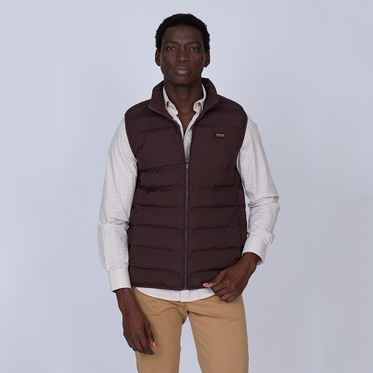 Doudoune sans manches elmund marron, MISE AU GREEN