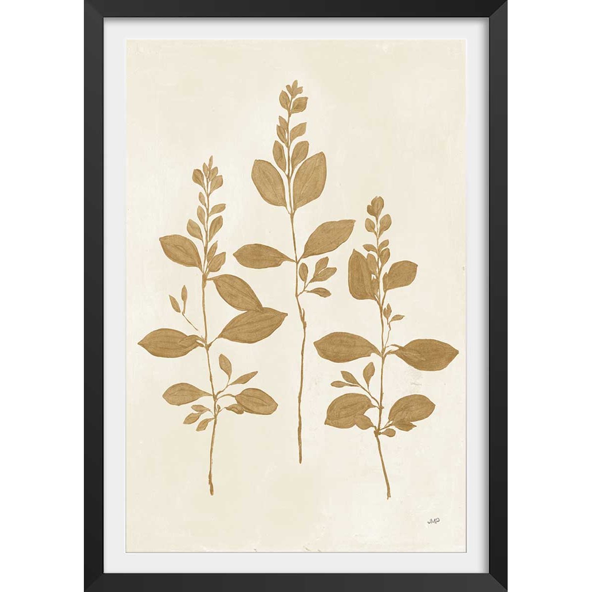 Affiche fleurs Recolte d'or Fresca affiche + cadre en bois - noir, HEXOA