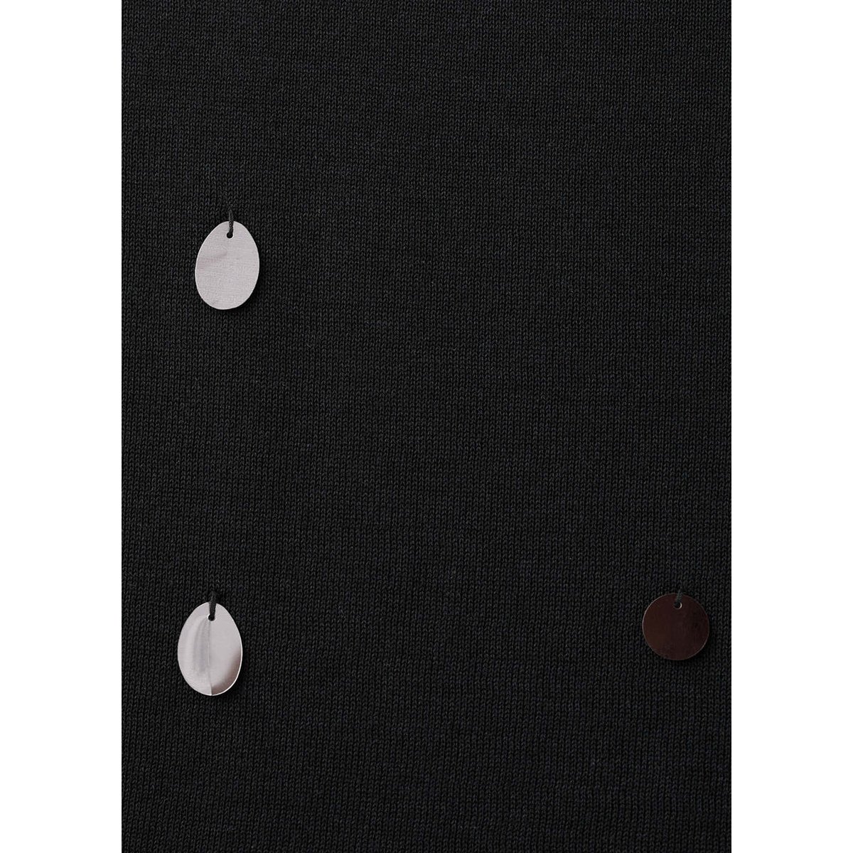 Top manches courtes à paillettes noir, MANGO