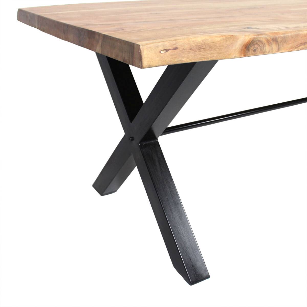 Table à manger en bois d'acacia TREE bois clair, MADE IN MEUBLES
