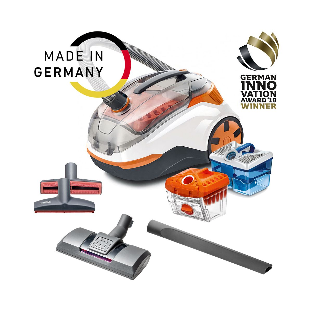 Aspirateur laveur Cycloon Hybrid Pet & Friends orange, THOMAS