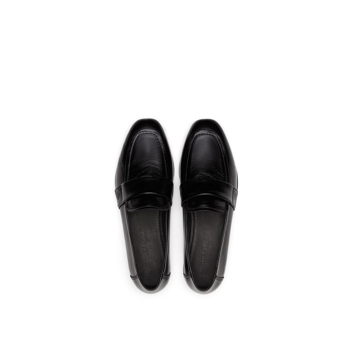 Loafer Modèle Safina en cuir de vache raffiné noir, MARC O'POLO