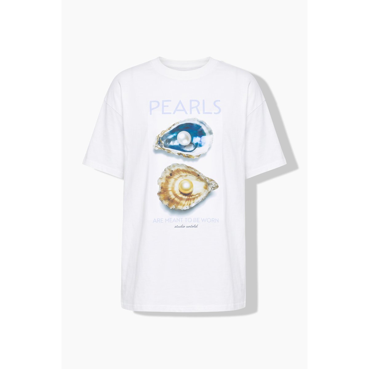 T-shirt, coupe oversize blanc cassé, STUDIO UNTOLD