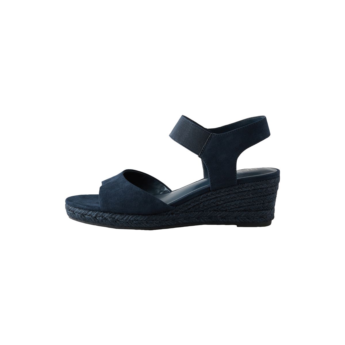Chaussures compensées à bride élastique bleu marine, NEXT