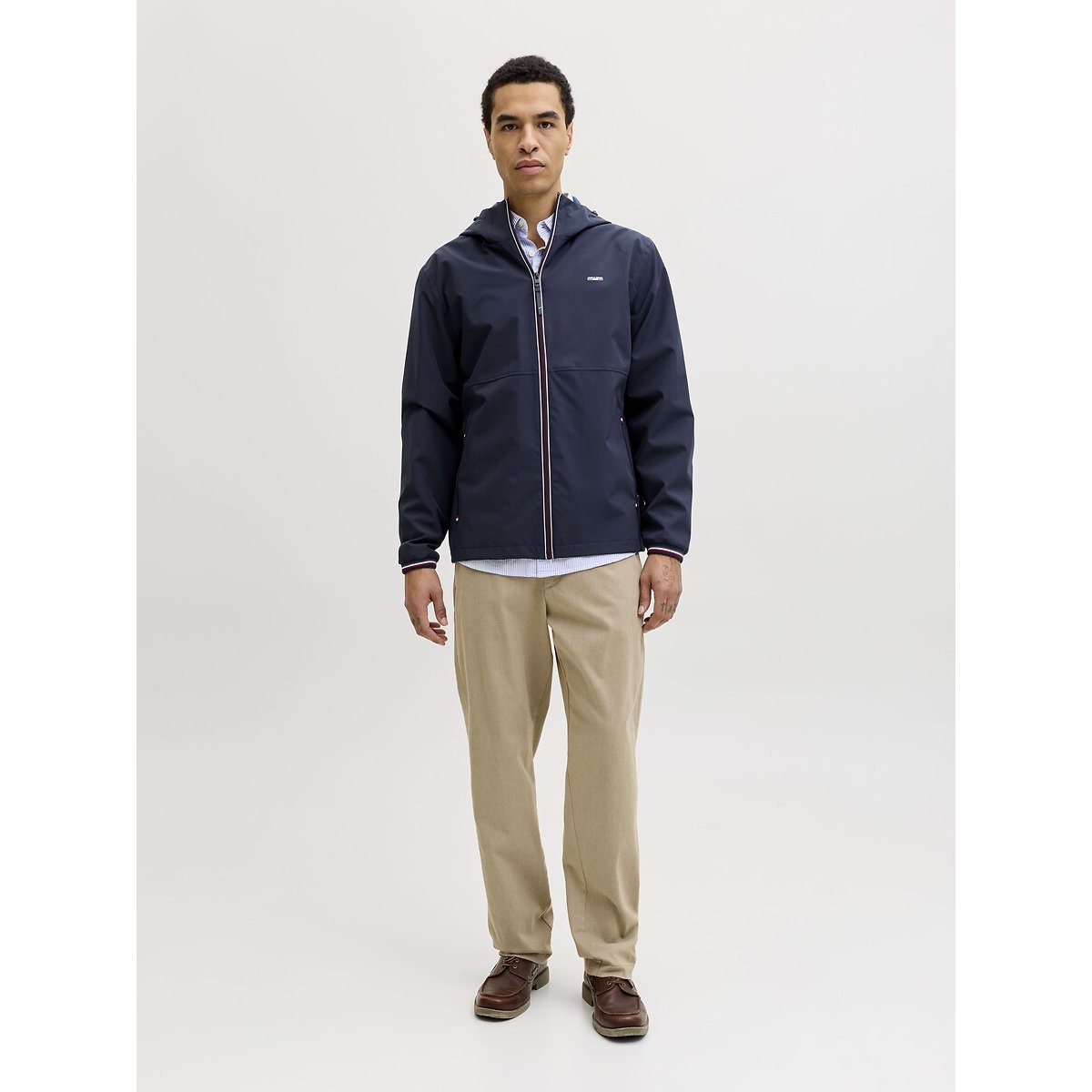 Coupe-vent à capuche bleu marine, JACK & JONES