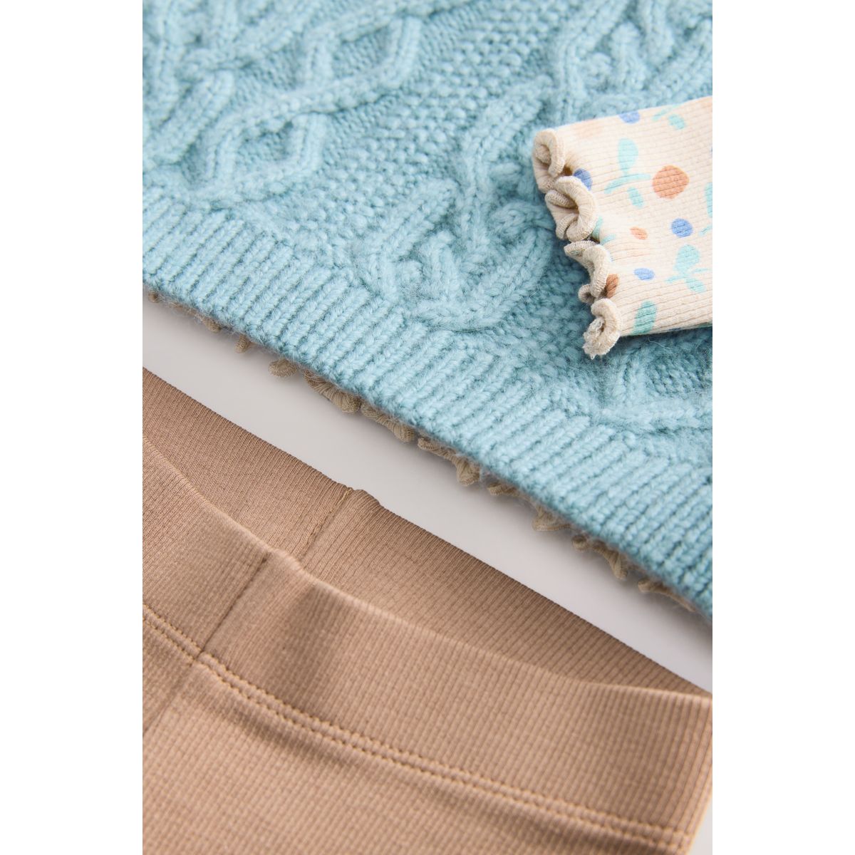 Ensemble pull en maille et legging bleu clair, NEXT