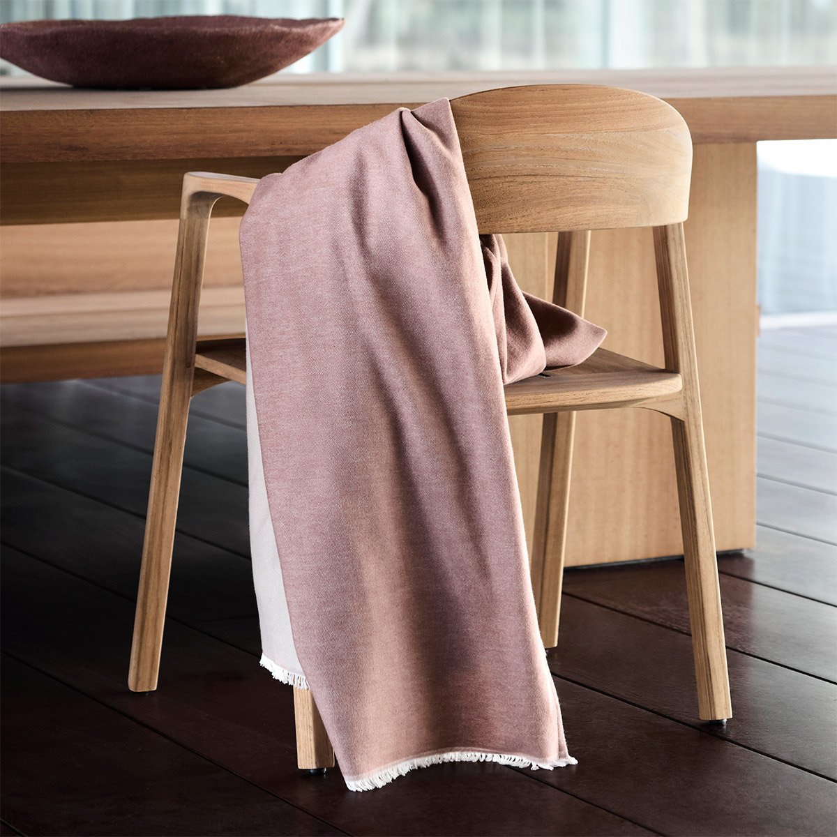 Plaid en coton marron, COTTAGE multicolore, BOSS HOME