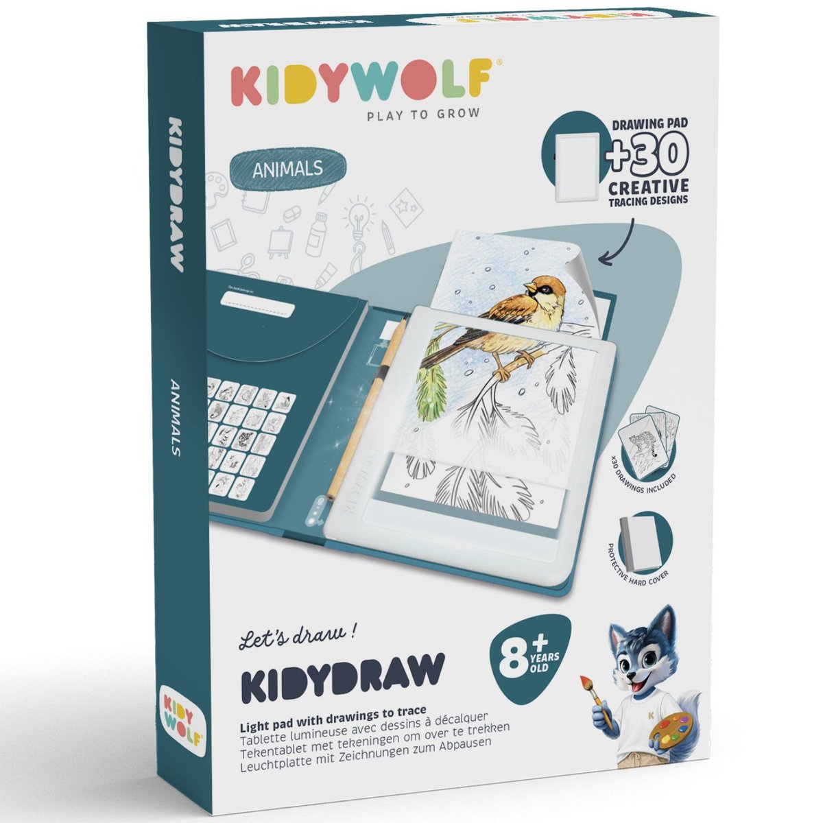 Tablette lumineuse bleu, KIDYWOLF