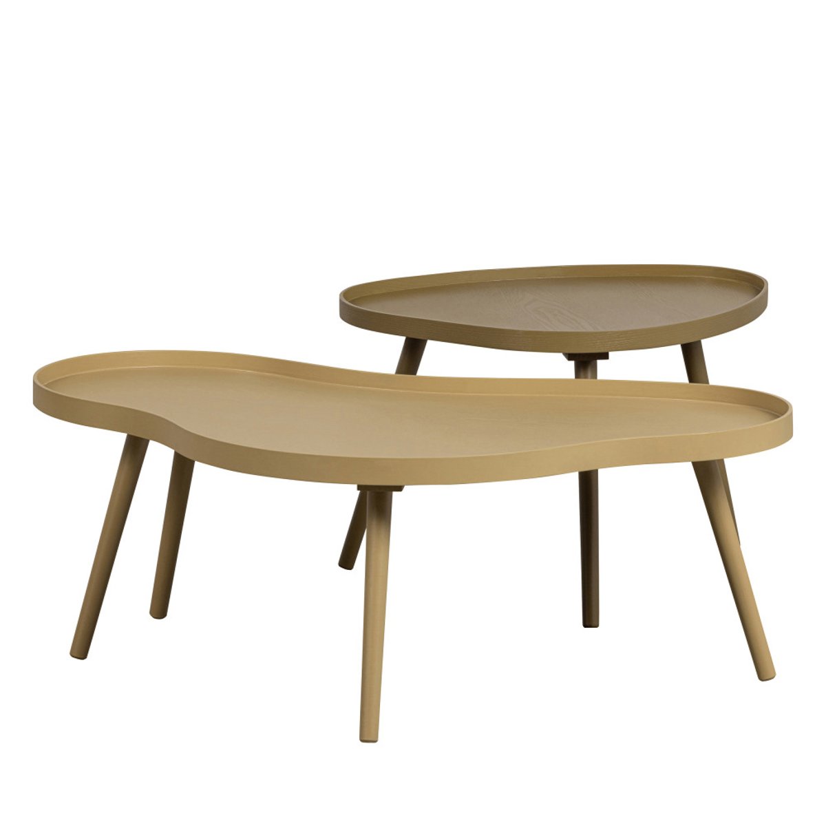 Table basse de forme organique en bois 100x35cm- MAE bois, WOOOD