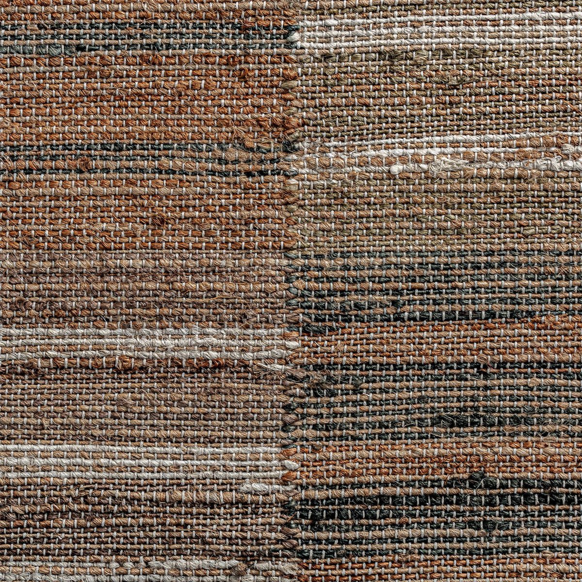 Tapis en jute et coton motif géométrique tons neutres, RECOLLECTION