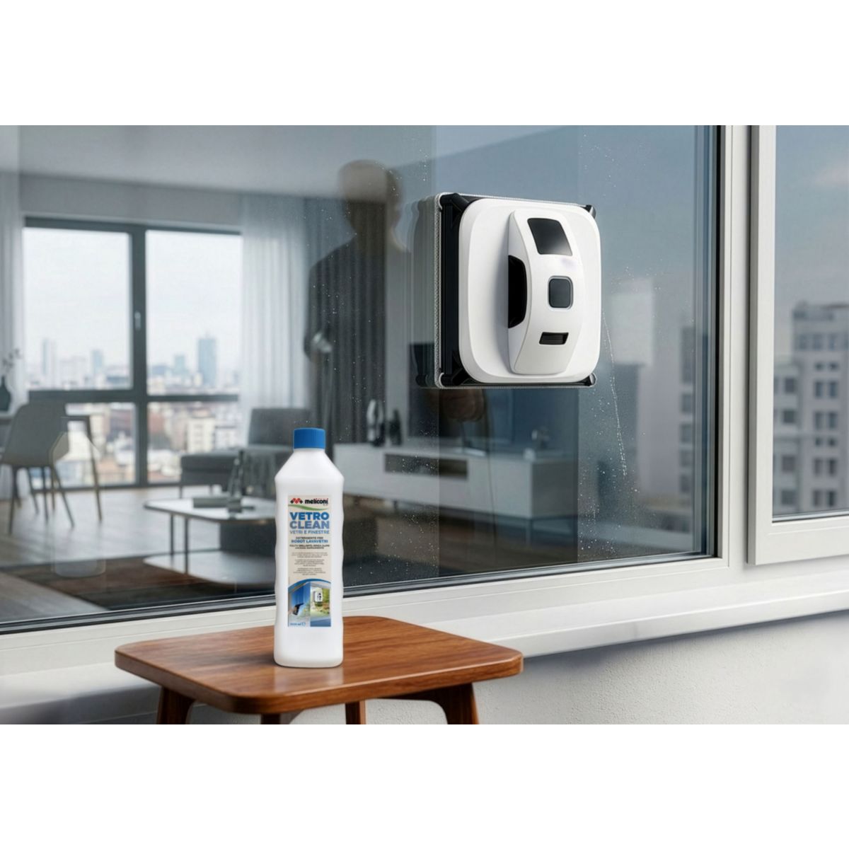 Détergent VETRO CLEAN robots et laveur de vitres couleur unique, MELICONI