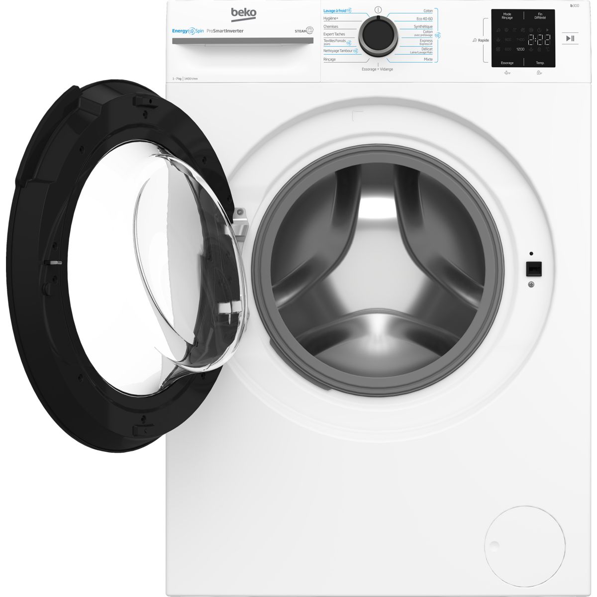Lave linge compact BM3WFU47411B Energy Spin blanc, BEKO