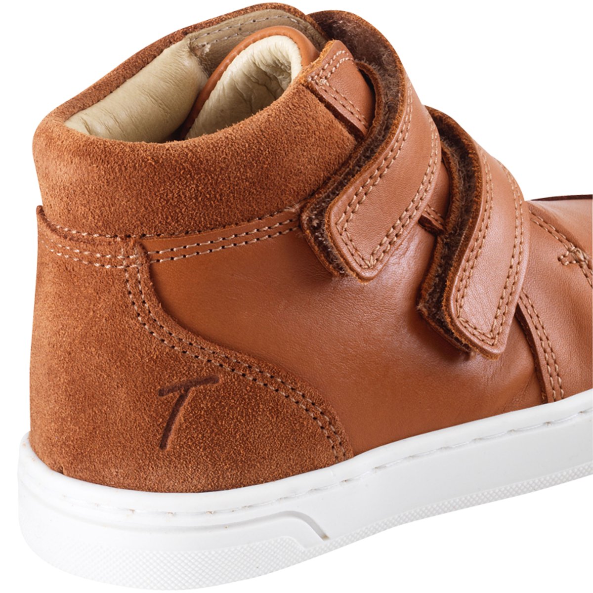 Baskets cuir enfant Sneacky marron, TICHOUPS