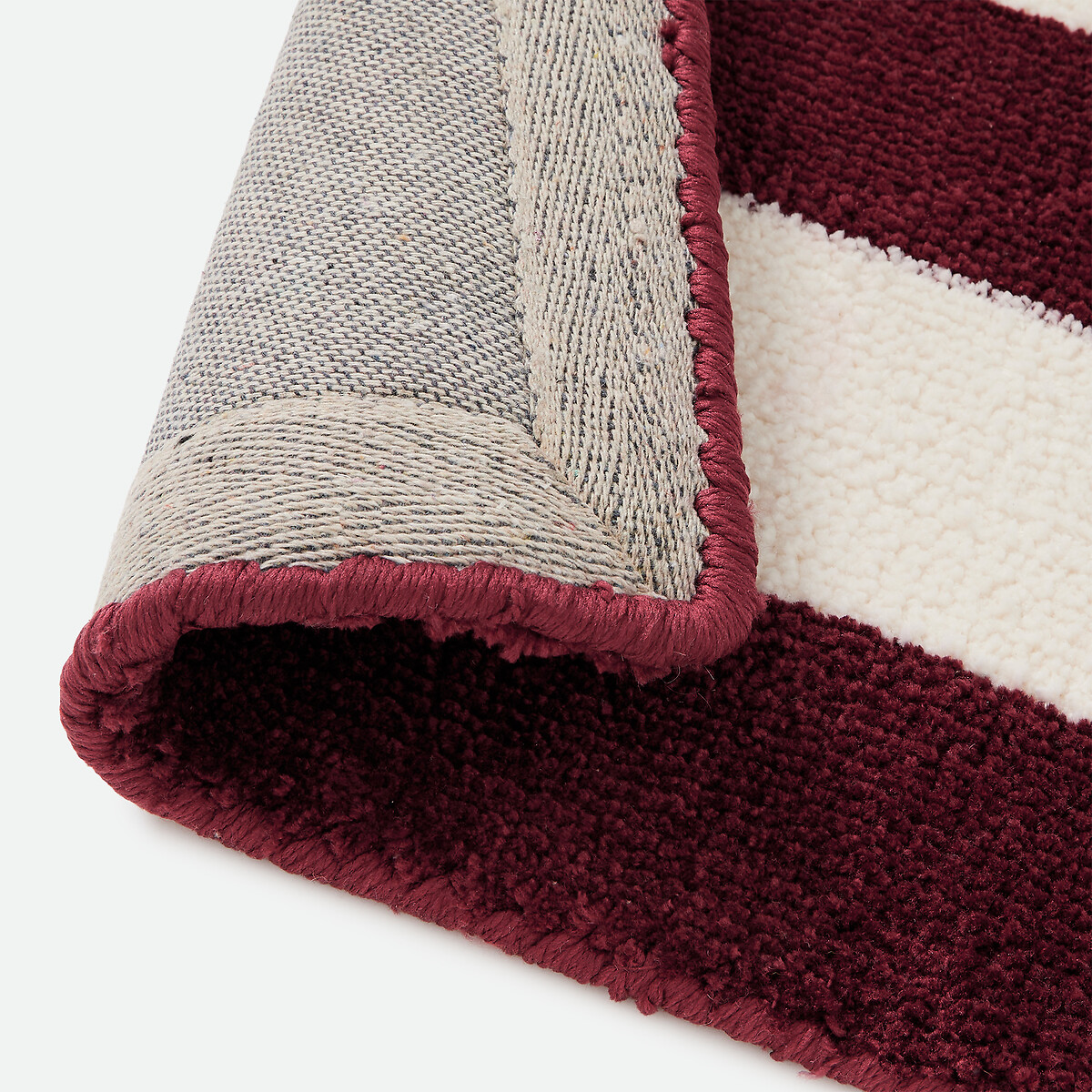 Tapis rayé, RAYA bordeaux, LA REDOUTE INTERIEURS