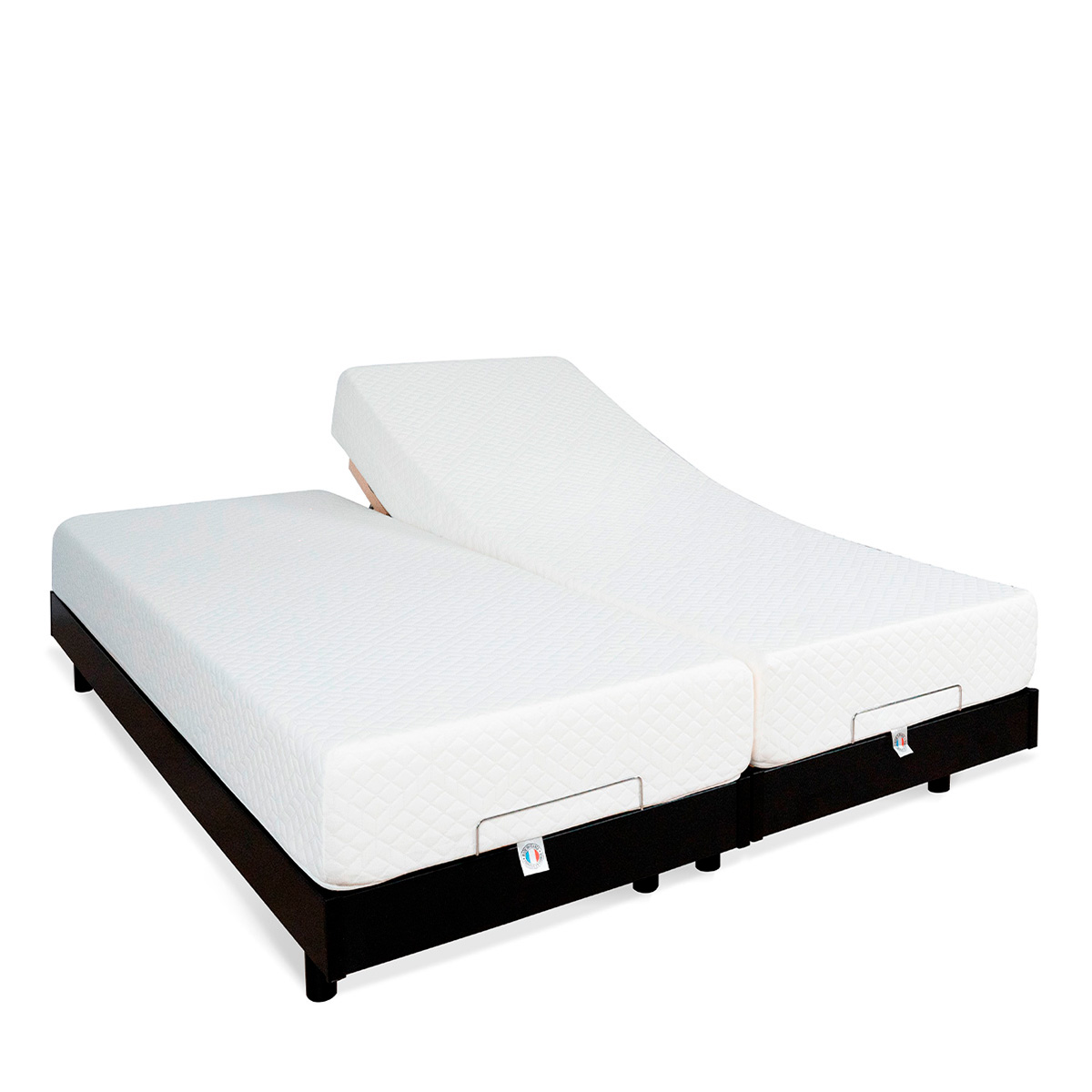 Ensemble Matelas Mémoire de forme ABSOLU avec sommier FLEX blanc, BELLECOUR
