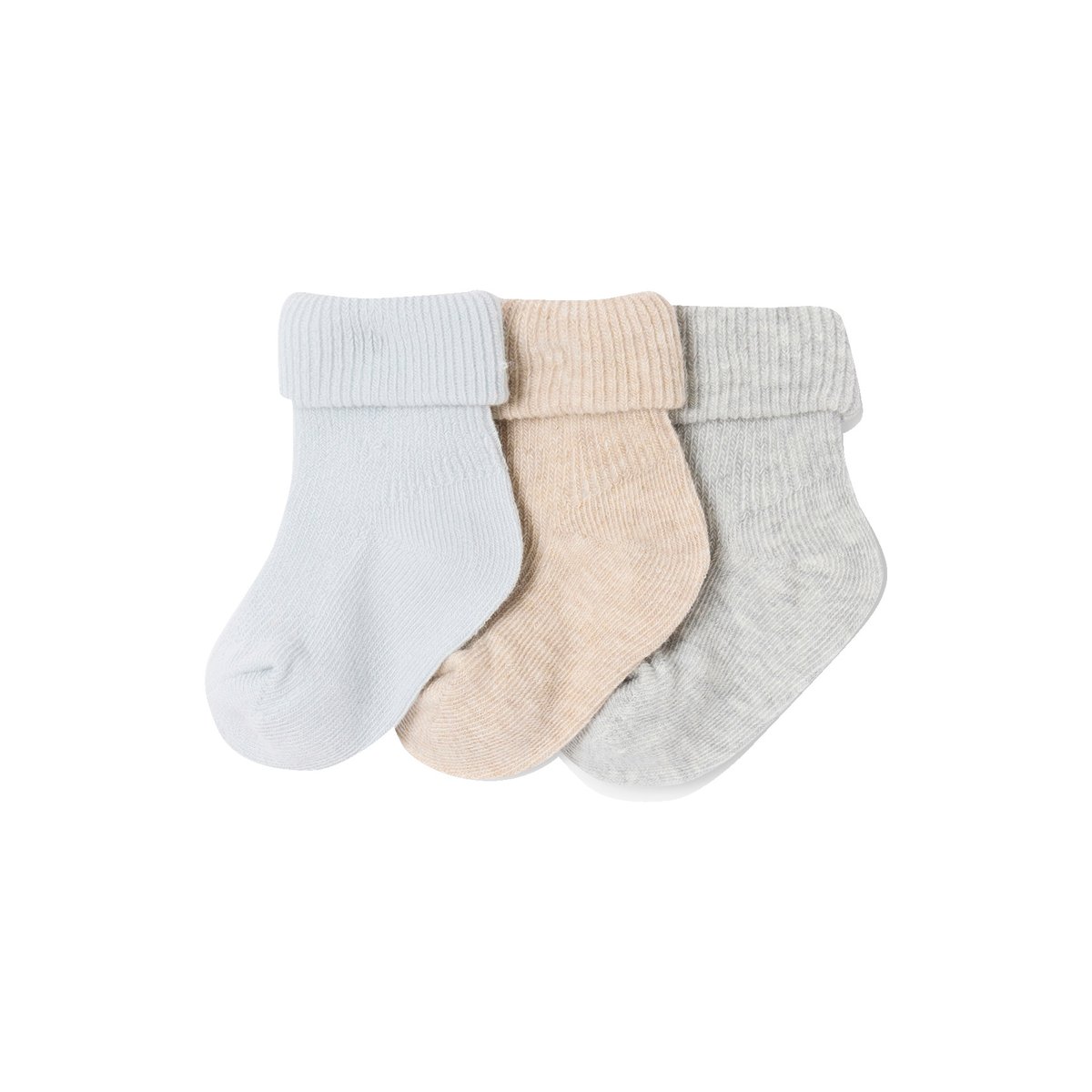 Lot de 3 paires de chaussettes bébé unies assorties, VERTBAUDET