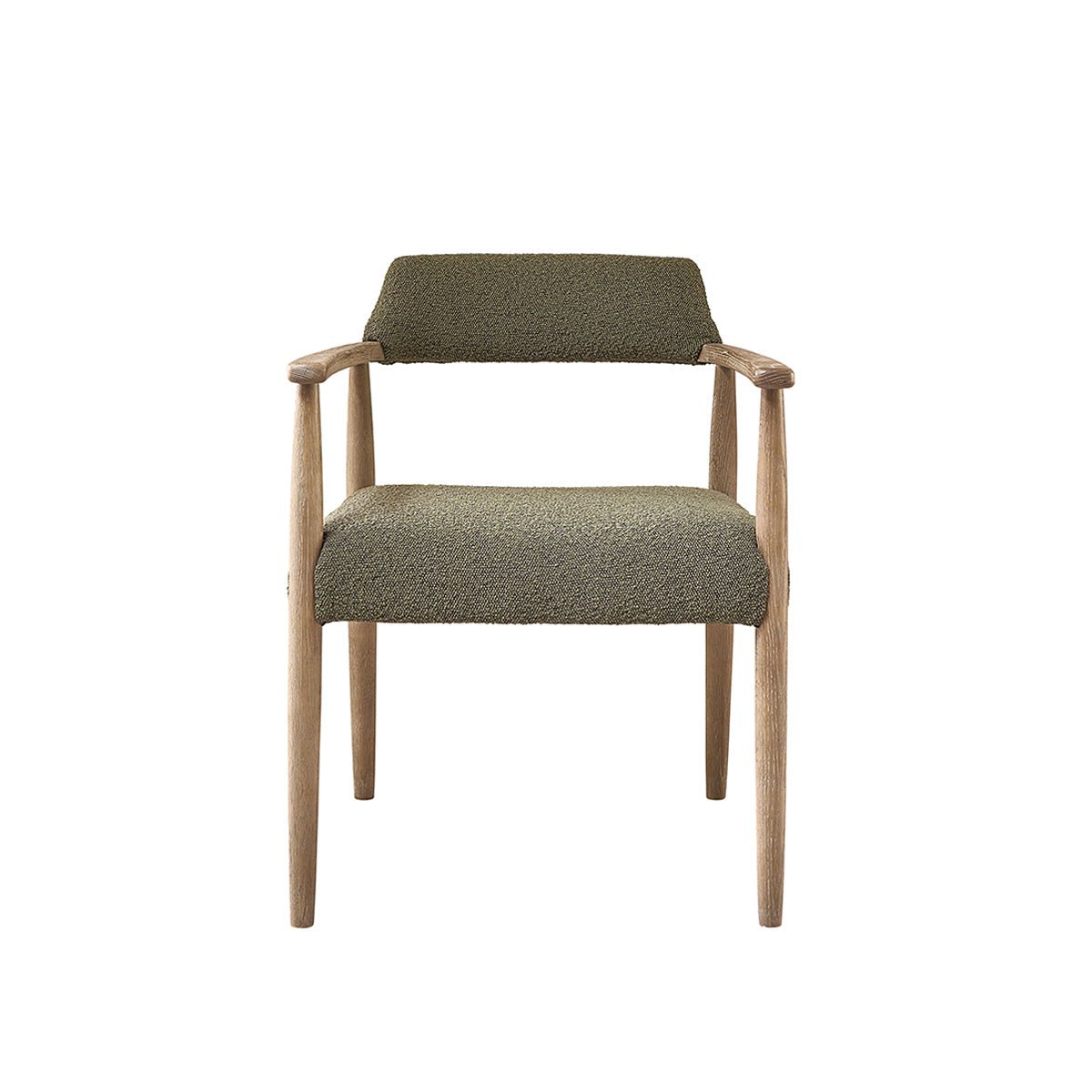 Chaise en bois de chêne et bouclette  LUISA kaki, BERAH GETAH