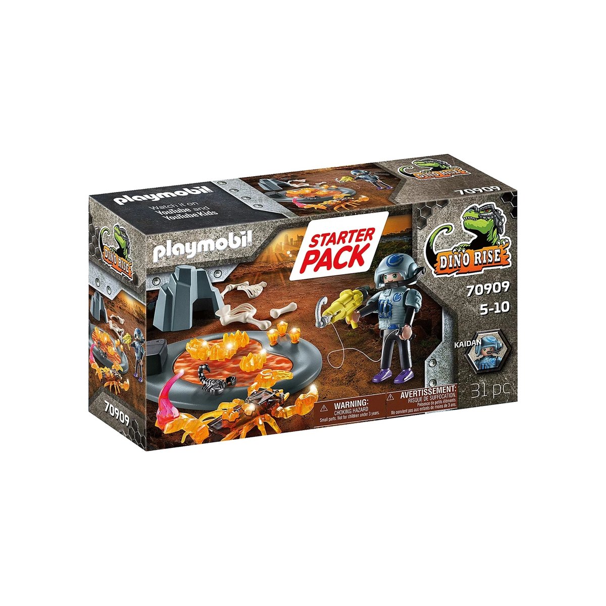 Dino Rise Starter Pack Agent Avec Scorpion De Feu couleur unique, PLAYMOBIL